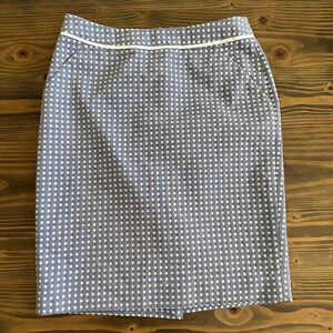 Women’s THE LIMITED Blue White Polka Dot Pencil Skirt Size 0